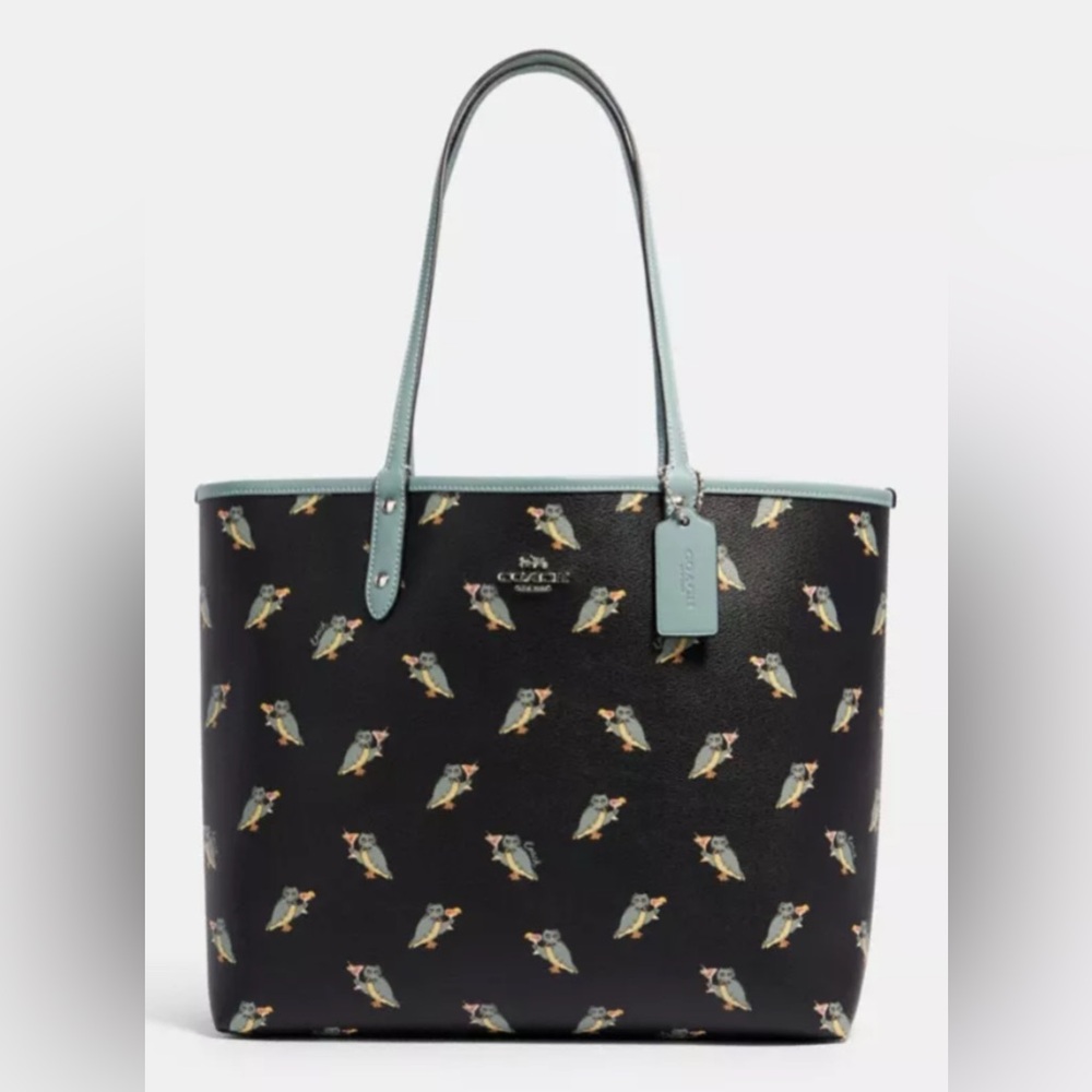Coach Reversible City Print, Party‎ Owl Print.  NWT